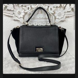 {Kate Spade} Laurel Magnolia Park Top-Handle Suede Shopper